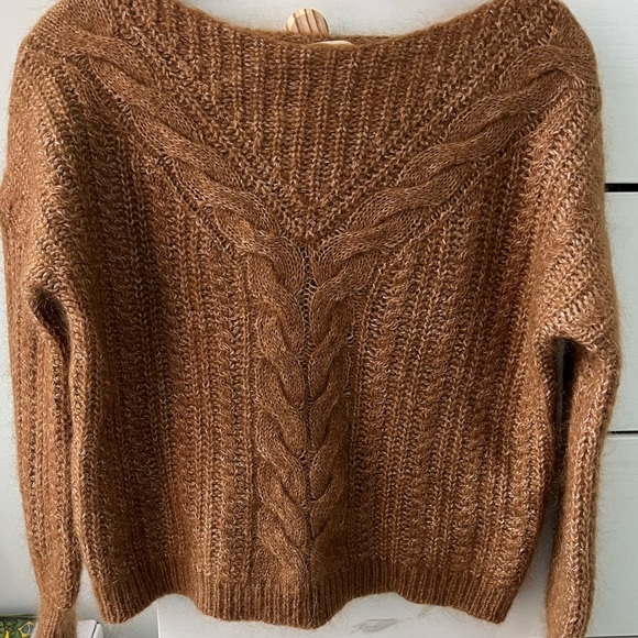 Sezane Marius Jumper Mohair Sweater Camel - Picture 7 of 11